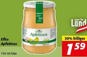 Nah&Frisch Efko Apfelmus 720ml-Glas Angebot