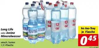 Nah&Frisch Long life oder Juvina Mineralwasser 1,5l Angebot