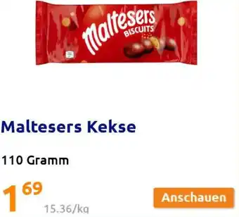 Action Maltesers Kekse 15.36/kg. Angebot