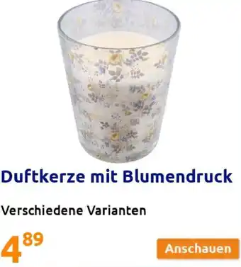 Action Duftkerze Mit Blumendruck Angebot