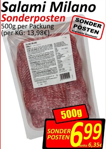 Wurstico Salami Milano 500g Angebot