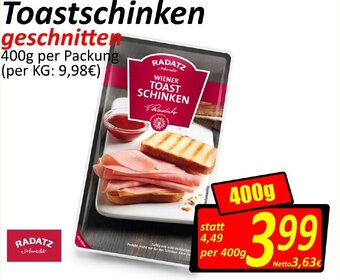 Wurstico Toastschinken 400g Angebot