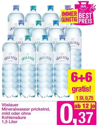 Sutterlüty Vöslauer Mineralwasser Prickeind Mild Oder Ohne Kohlensäure 1,5 Liter Angebot
