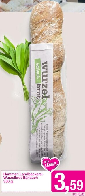 Sutterlüty Hammerl Landbäckerei Wulzelbrot Bärlauch 350g Angebot