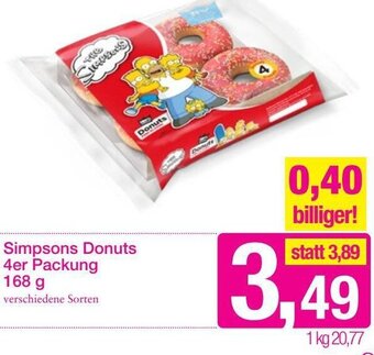Simpsons Donut 4er Packung 168g
