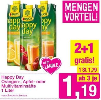 Sutterlüty Happy Day Orange-, Apfel- oder Multivitaminsäfte 1 Liter Angebot