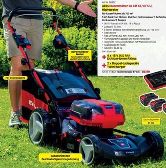 Zgonc Akku-Rasenmäher GE-CM 36-47 Li Angebot