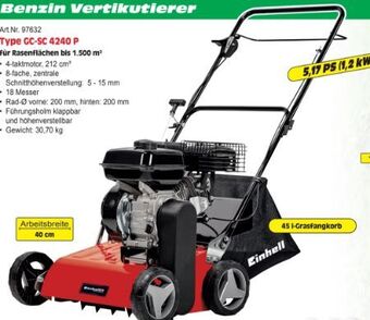 Zgonc Benzin-Vertikutierer GC-SC 4240 P Angebot