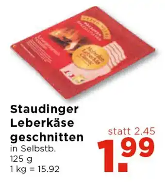 Unimarkt Staudinger Leberkäse Geschnitten 125g Angebot