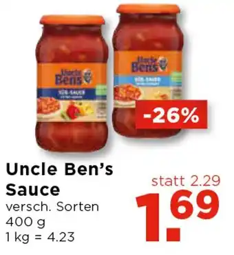 Unimarkt uncle Ben's Sauce 400g Angebot