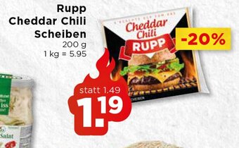 Unimarkt Rupp Cheddar Chili Scheiben 200g Angebot