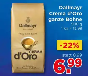 Unimarkt Dallmayr Crema d"Oro Ganze Bohne 500g Angebot