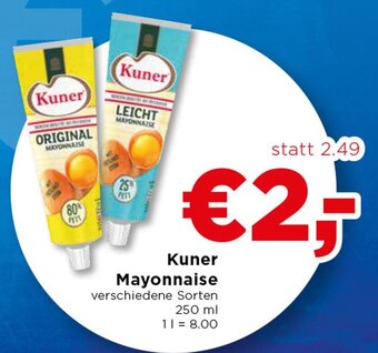Unimarkt Kuner Mayonnaise 250 ml Angebot