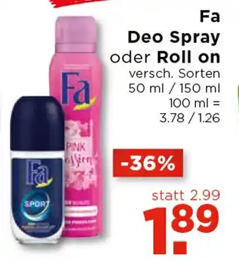 Unimarkt Fa Deo Spray Angebot
