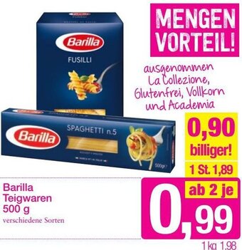 Sutterlüty Barilla Teigwaren 500g Angebot