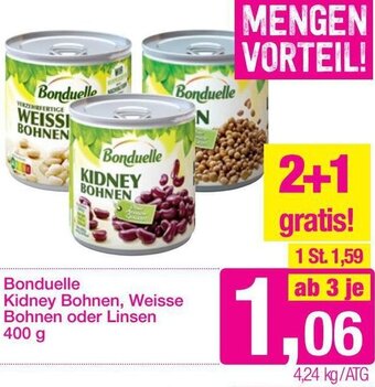 Sutterlüty Bonduelle Kidney Bohnen, Weisse Bohnen oder Linsen 400g Angebot
