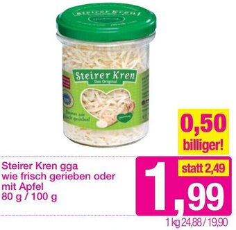 Sutterlüty Steirer Kren Gga Wie Frisch Gerieben oder Mit Apfel 80 g/ 100 g Angebot