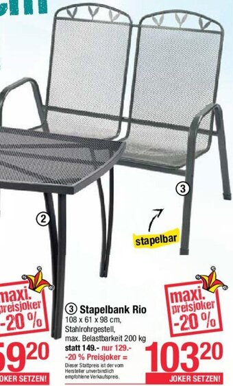 Maximarkt Stapelbank Rio Angebot