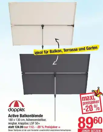 Maximarkt Active Balkonblende 180x130cm Angebot