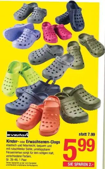 Maximarkt Kinder- oder Erwachsenen-Clogs Angebot