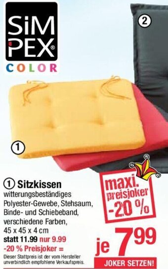 Maximarkt Sitzkissen Angebot