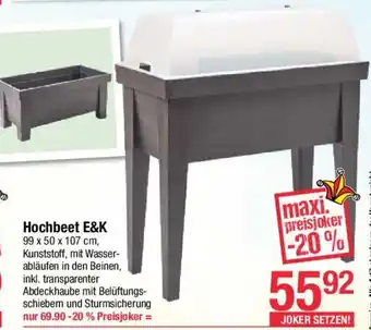 Maximarkt Hochbeet E&K 99 x 50 x 107 cm Angebot