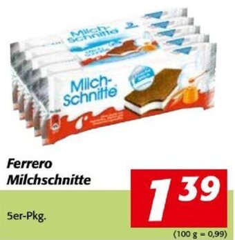 Nah&Frisch Ferrero Milchschnitte 5er-Pkg. Angebot