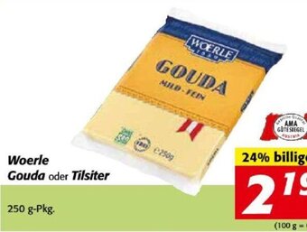 Nah&Frisch Woerle Gouda oder Tilsiter 250 g-Pkg. Angebot