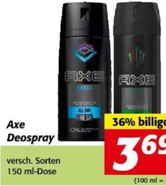 Nah&Frisch Axe Deospray 150 ml Angebot