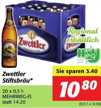 Strasser Markt Zwettler Stiftsbräu 20 x 0,5 Liter Angebot