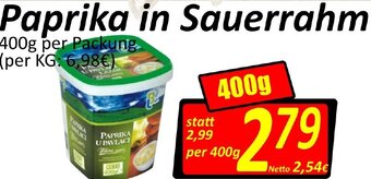 Wurstico Paprika in Sauerrahm 400g Angebot