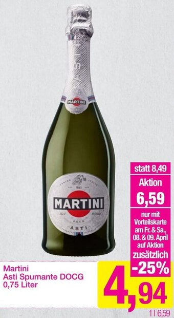 Sutterlüty Martini Asti Spumante DOCG 0,75 liter Angebot