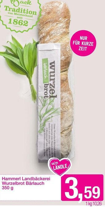 Sutterlüty Hammerl Landbäckerei Wurzelbrot Bärlauch 350 g Angebot