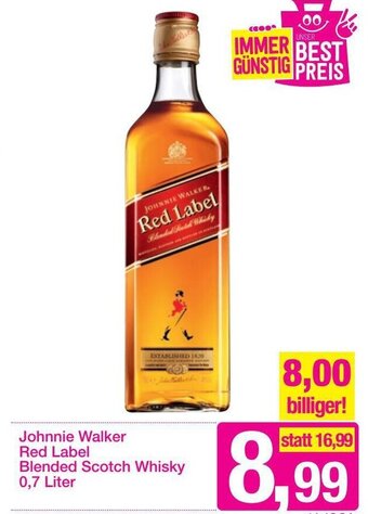 Sutterlüty Johnnie Walker Red Label Blended Scotch Whisky 0,7 Liter Angebot