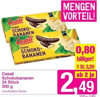 Sutterlüty Casali Schokobananen 300 g Angebot