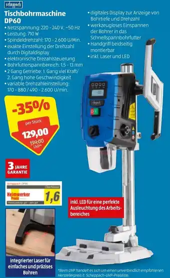 Hofer Tischbohrmaschine DP60 Angebot