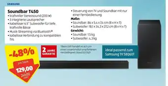 Hofer Samsung Soundbar T450 Angebot