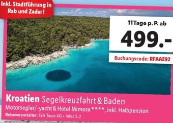 Lidl Kroatien Segelkreuzfahrt & Baden Angebot