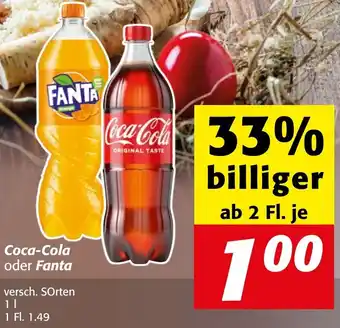 Strasser Markt Coca-Cola oder Fanta 1l Angebot