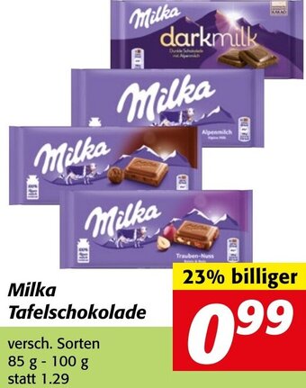 Strasser Markt Milka Tafelschokolade 85g-100g Angebot