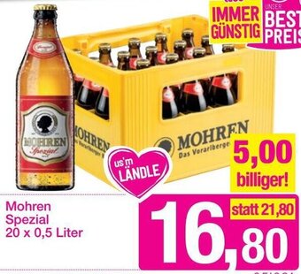 Sutterlüty Mohren Spezial 20x0,5 Liter Angebot
