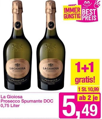 Sutterlüty La Gioiosa Prosecco Spumante DOC 0,75 liter Angebot