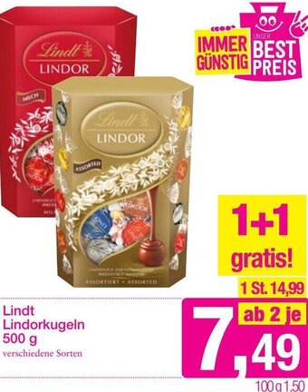 Sutterlüty Lindt Lindorkugeln 500g Angebot