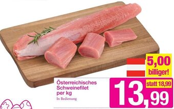 Sutterlüty Österreichisches Schweinefilet Per Kg Angebot