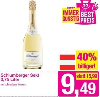 Sutterlüty Schlumberger Sekt 0,75 liter Angebot