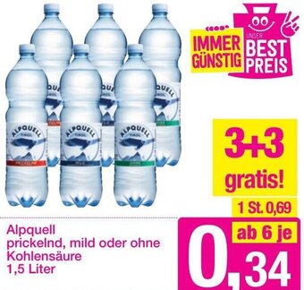 Sutterlüty Alpquell Prickelnd, Mild oder Ohne Kohlensäure 1,5 Liter Angebot