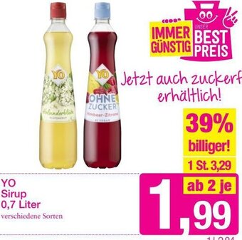 Sutterlüty YO Sirup 0,7 liter Angebot