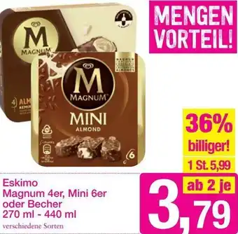 Sutterlüty Eskimo Magnum 4er, Mini 6er oder Becher 270 ml-440 ml Angebot