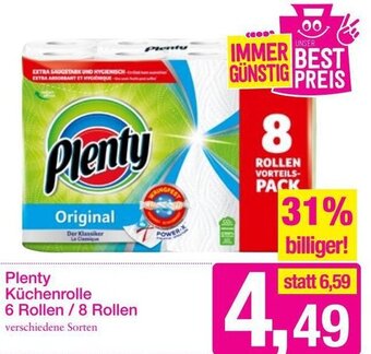 Sutterlüty Plenty Küchenrolle 6 Rollen/ 8 Rollen Angebot