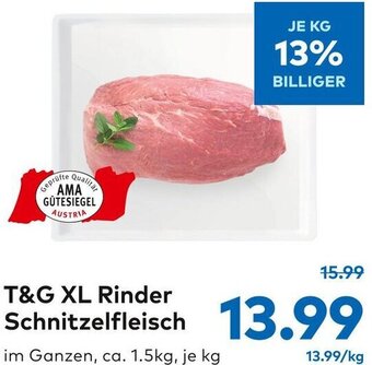 T&G T&G XL Rinder Schnitzelfleisch 1.5kg Angebot